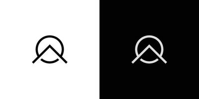 Modern and sophisticated letter QA initials logo design 1 vector