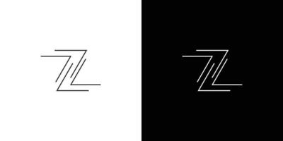 diseño moderno y único del logotipo de las iniciales de la letra z vector