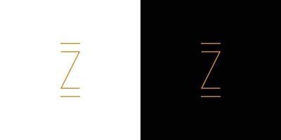 diseño moderno y único del logotipo de las iniciales de la letra z 2 vector