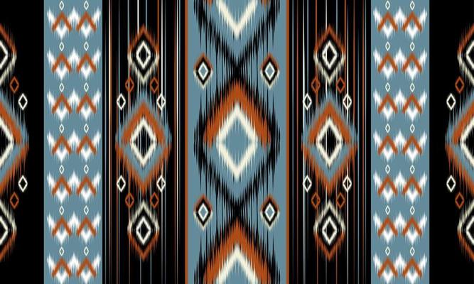 Geometric ethnic oriental pattern traditional Design for background,carpet,wallpaper,clothing,wrapping,Batik,fabric,Vector illustration.embroidery style.