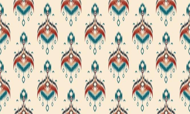 Geometric ethnic oriental ikat seamless pattern.