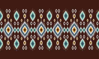 Geometric ethnic oriental ikat pattern traditional Design for background,carpet,wallpaper,clothing,wrapping,Batik,fabric,Vector illustration.embroidery style. vector