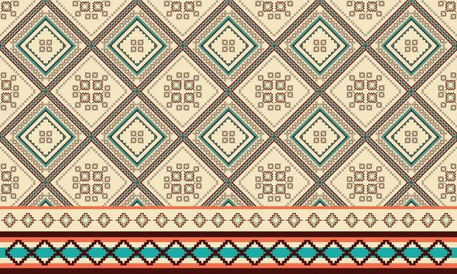 Geometric ethnic oriental seamless pattern traditional Design for background,carpet,wallpaper,clothing,wrapping,Batik,fabric,Vector illustration.embroidery style.