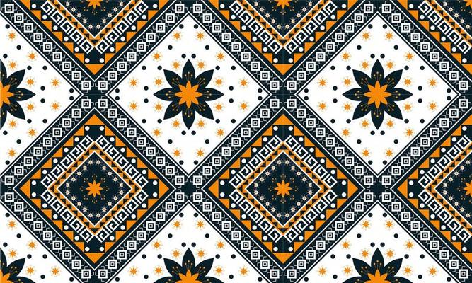 Geometric ethnic oriental seamless pattern traditional Design for background,carpet,wallpaper,clothing,wrapping,Batik,fabric,Vector illustration.embroidery style.