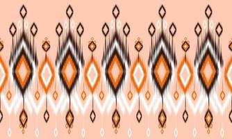 Geometric ethnic ikat pattern Oriental traditional Design for background. vector