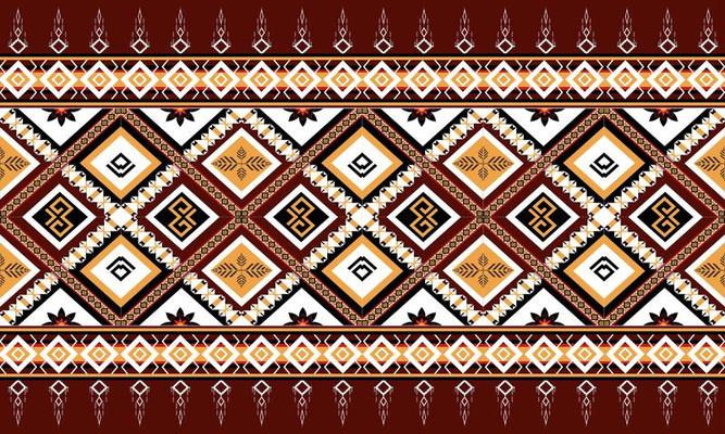 Geometric ethnic oriental seamless pattern traditional Design for background,carpet,wallpaper,clothing,wrapping,Batik,fabric,Vector illustration.embroidery style.