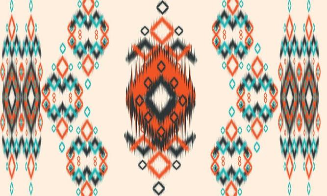 Geometric ethnic oriental pattern traditional Design for background,carpet,wallpaper,clothing,wrapping,Batik,fabric,Vector illustration.embroidery style.