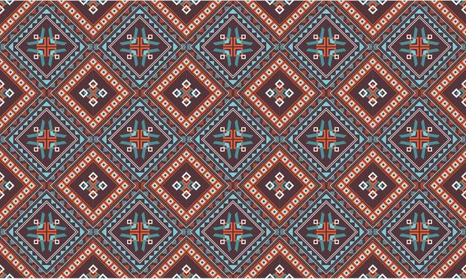 Abstract ethnic geometric pattern design for background or wallpaper.