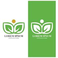 leaf green  ecology nature logo element vector