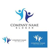 Human character logo sign vector