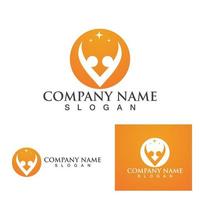 Human character logo sign vector