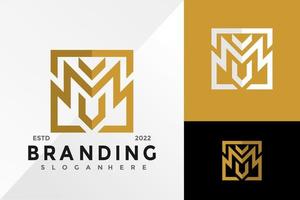 Letter M Spartan Brand Identity Logo Design Vector illustration template