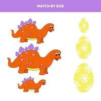 Match by size for cartoon. vector