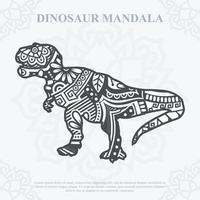 Dinosaur Mandala Vector. Boho Style SVG. Eps 10 vector