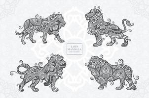 LION Mandala Vector. Boho Style SVG. Eps 10 vector