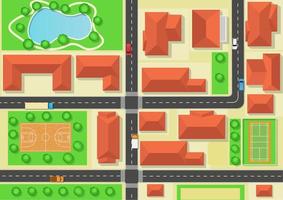 City landscape top view vector