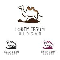 Vector Camel icon and logo design elements labels template vintage