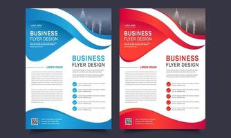 Business brochure flyer design a4 size template. Vector illustration editable file Free Vector
