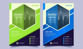 Business Flyer poster pamphlet brochure cover design layout background, two colors scheme, vector template in A4 size