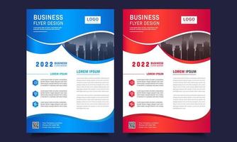 Business Flyer poster pamphlet brochure cover design layout background, two colors scheme, vector template in A4 size