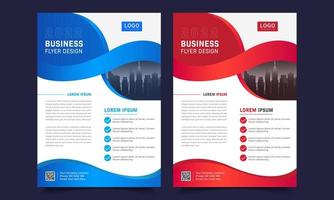 Business Flyer poster pamphlet brochure cover design layout background, two colors scheme, vector template in A4 size