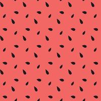 Vector pattern of watermelon. Pattern with red watermelon and seeds.