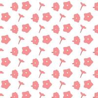 Vector pattern with pink flowers. Pattern with spring flowers. Spring pattern.