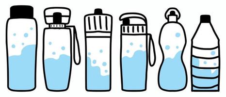 Water bottle large plastic big blue Royalty Free Vector