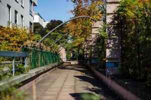 Autumn in the Strasbourg city, sunlight and colors, street view photo