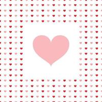 Pink hearts seamless pattern background design vector