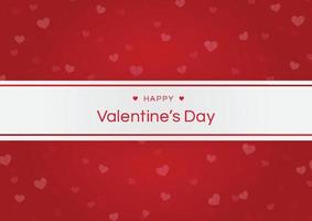 Happy valentines day card with paper heart on red background, love concept. Vector illustration