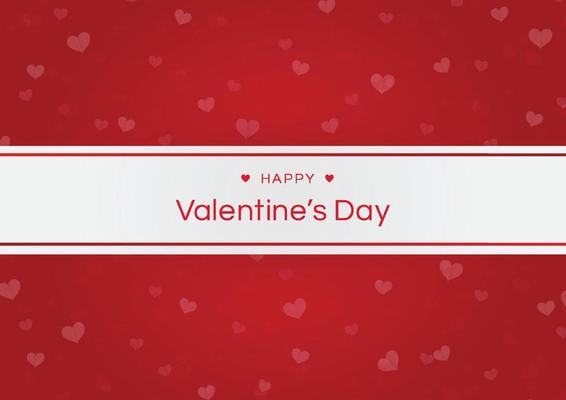 Happy valentines day card with paper heart on red background, love concept. Vector illustration