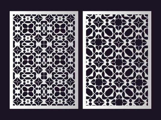 seamless die cut decorative pattern template