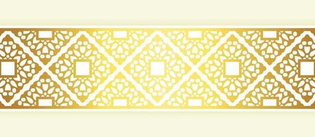 Golden ornamental border design template vector