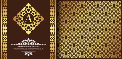 Elegant pattern style dark background vector