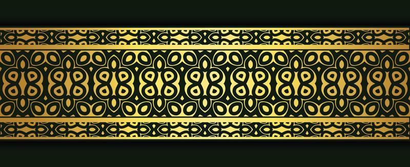 Elegant golden ornamental border template