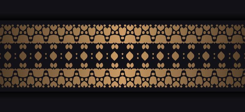 Elegant golden ornamental border template