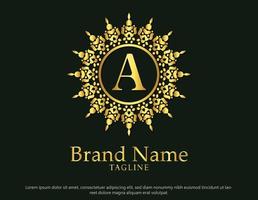 Luxury Decorative letter A logo vector