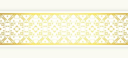 Golden ornamental border design template vector