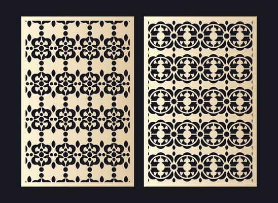 seamless die cut decorative pattern template