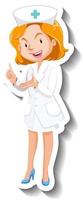 Female nurse cartoon character vector