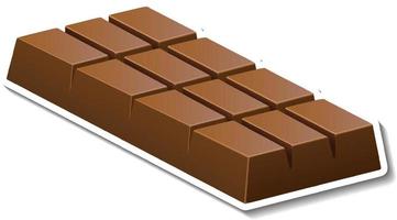 barra de chocolate en estilo de dibujos animados vector