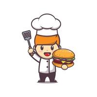 cute chef mascot cartoon illustration