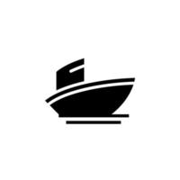 barco, barco, velero icono sólido vector ilustración logotipo plantilla. adecuado para muchos propósitos.