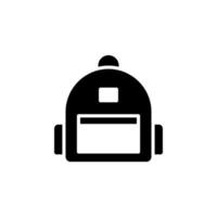 Backpack, School, Rucksack, Knapsack Solid Icon Vector Illustration Logo Template. Suitable For Many Purposes.