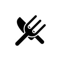 restaurante, comida, cocina icono sólido vector ilustración logotipo plantilla. adecuado para muchos propósitos.