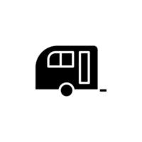 Caravan, Camper, Travel Solid Icon Vector Illustration Logo Template. Suitable For Many Purposes.