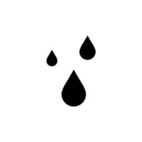 gota de agua, agua, gota, plantilla de logotipo de ilustración de vector de icono sólido líquido. adecuado para muchos propósitos.