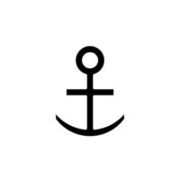 Anchor, Port Solid Icon Vector Illustration Logo Template. Suitable For Many Purposes.