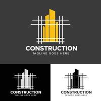 logotipo de construcción minimalista vector